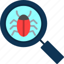 bug, insect, magnify, scan, virus