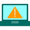 laptop, alert, warning, danger, attention