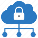 cloud, connection, lock, network, protection