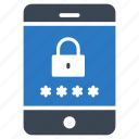 lock, mobile, password, phone, secure