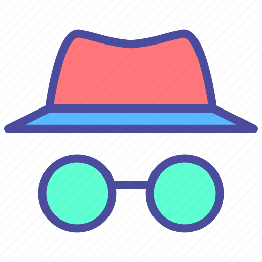 Anonymous, glasses, hat, incognito, spy icon - Download on Iconfinder