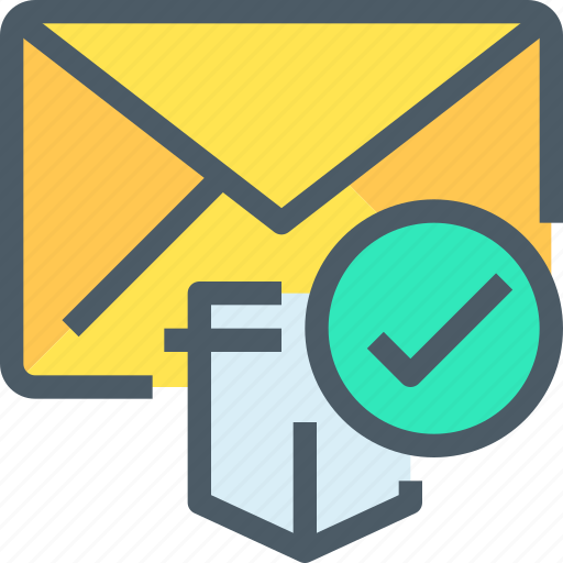 Check, email, letter, mail, message, protection, secure icon - Download on Iconfinder