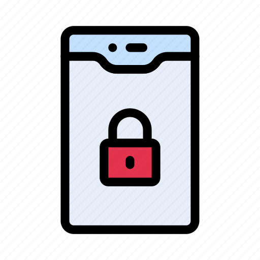Mobile, lock, phone, security, protection icon - Download on Iconfinder