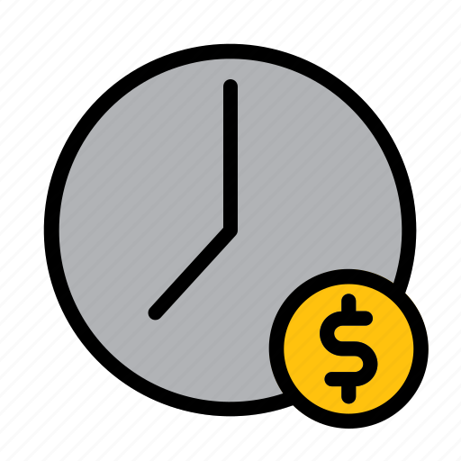 Clock, money, dollar, time, management, schedule icon - Download on Iconfinder