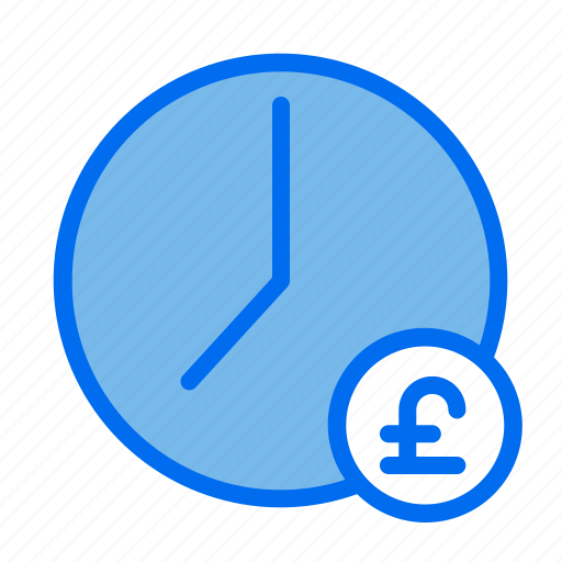 Clock, money, poundsterling, time, management, schedule icon - Download on Iconfinder