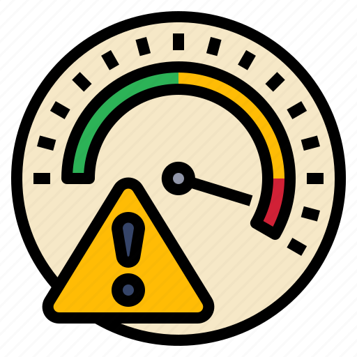 Alert, guage, measure, risk, warning icon - Download on Iconfinder