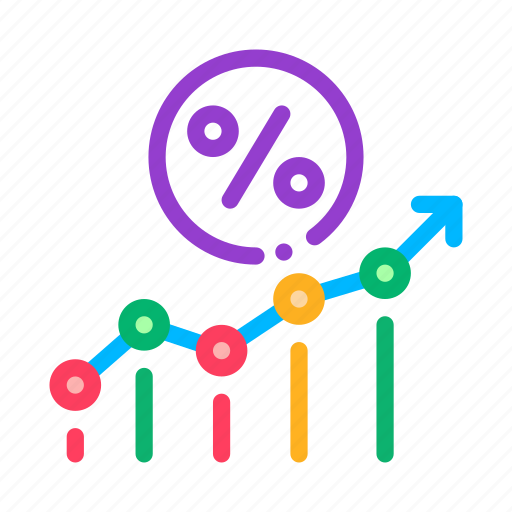 Business, de, finance, grow, line, percent, progress icon - Download on Iconfinder