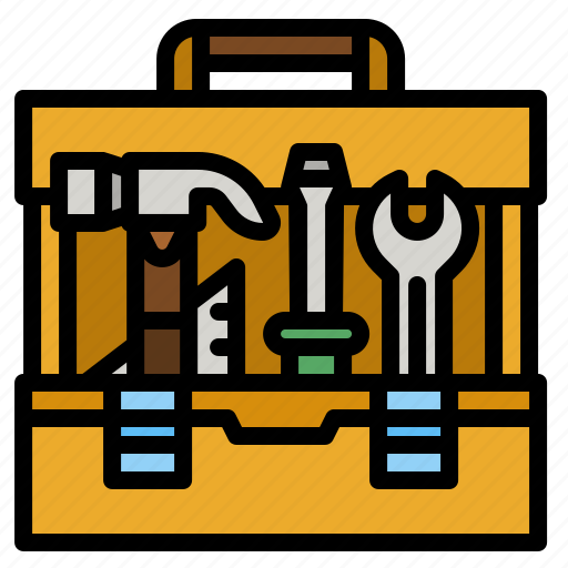 Tools, box, diy, hammer, ruler icon - Download on Iconfinder