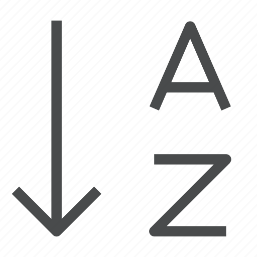A, sort, z, ascending, letter, text icon - Download on Iconfinder