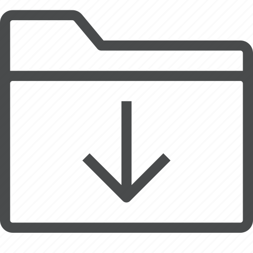 Arrow, down, folder icon - Download on Iconfinder