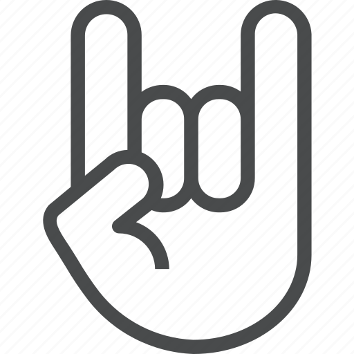 On, rock, concert, hand, out, party icon - Download on Iconfinder