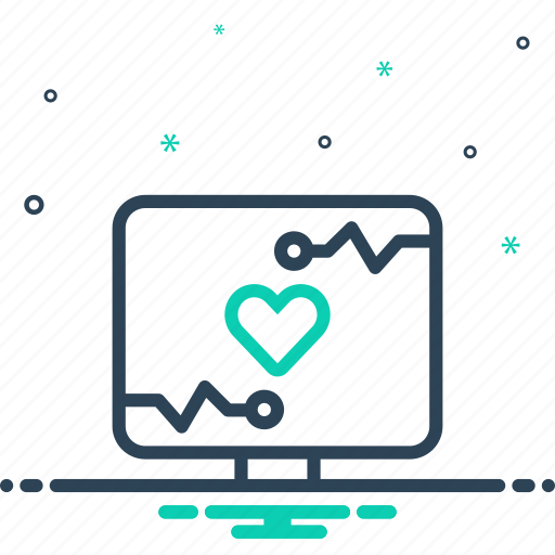 Computer, equipment, heart, ios, medical, monitoring, operator icon - Download on Iconfinder