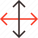 arrows, crossroads, direction, expand, full, orientation, screen