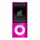 ipod, nano, pink, audio, music, play, player