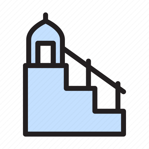 Mosque, stair, muslim, religious, islam icon - Download on Iconfinder