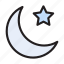 moon, star, night, islam, religious 