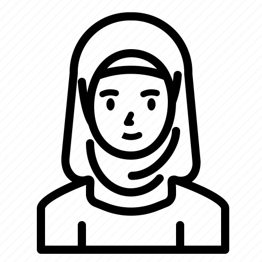 Muslim, woman, dress, abaya, hijab, user, avatar icon - Download on Iconfinder