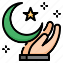 islam, dua, believe, faith, star, crescent, prayer, muslim