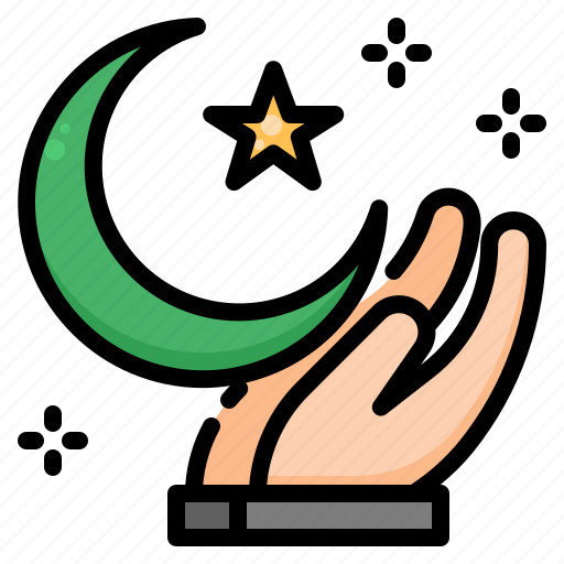 Islam, dua, believe, faith, star, crescent, prayer icon - Download on Iconfinder