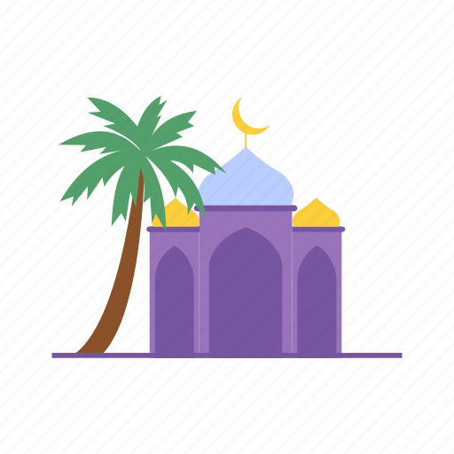 Palm, tree, mosque, religion, islam icon - Download on Iconfinder