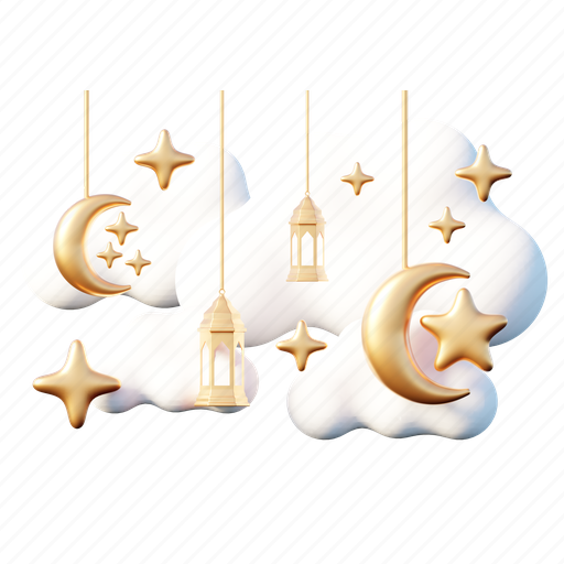 Decoration, kareem, islamic, ramadan, mubarak, eid, moslem 3D illustration - Download on Iconfinder