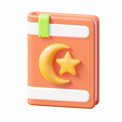 Book, kareem, ramadan, mubarak, eid, moslem, eid al fitr 3D illustration - Download on Iconfinder