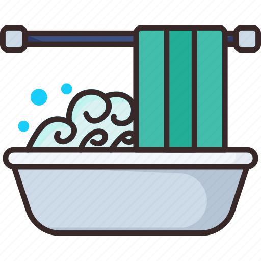 Ghusl, bath, bathroom, shower, towel, bath tub, islam icon - Download on Iconfinder