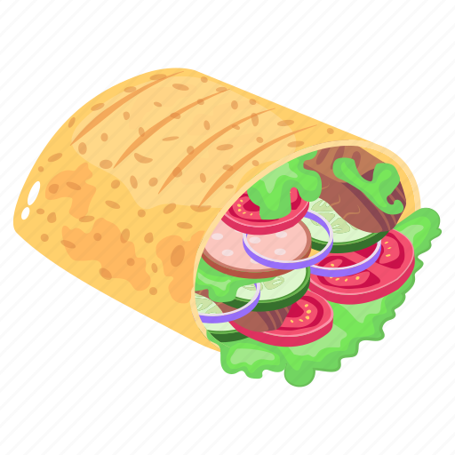 Shawarma, chicken roll, taco, food, meal icon - Download on Iconfinder