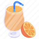 orange juice, juice glass, refreshing drink, beverage, summer drink