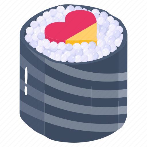 Maki roll, sushi, seafood, japanese food, meal icon - Download on Iconfinder