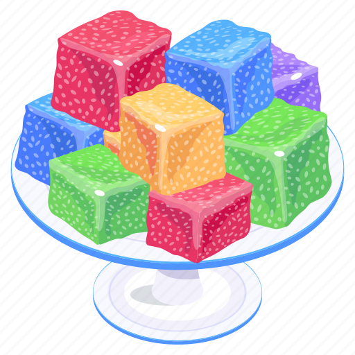 Jelly, sweet, jelly cubes, gelatin, dessert icon - Download on Iconfinder