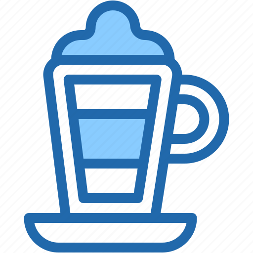 Latte, macchiato, caffeine, food, and, restaurant, glass icon - Download on Iconfinder