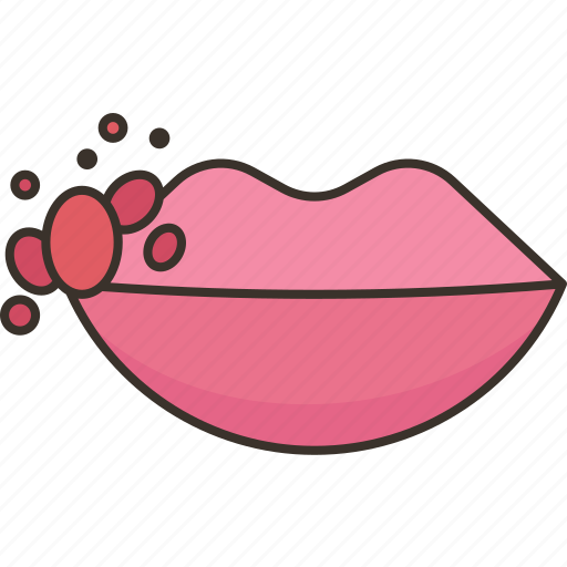 Herpes, mouth, lip, blister, infection icon - Download on Iconfinder