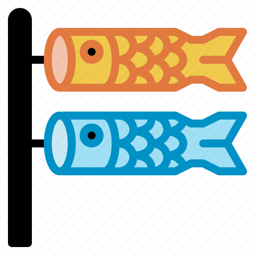 Carp, fish, flag, koinobori, pattern, sock, wind icon - Download on  Iconfinder