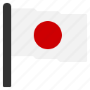 circle, country, flag, japan, red, white