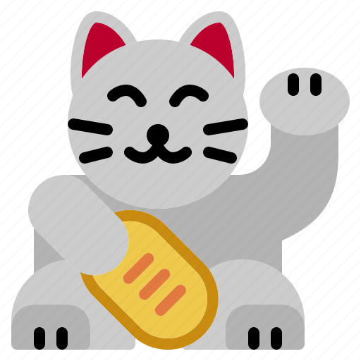Beckoning, cat, chinese, japanese, lucky, maneki, neko icon - Download on Iconfinder