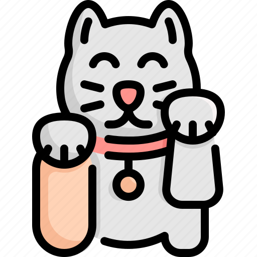 Animal, cat, japan, japanese, luck, maneki, neko icon - Download on Iconfinder