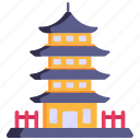 temple, japanese building, buddhist temple, pagoda, shintennoji