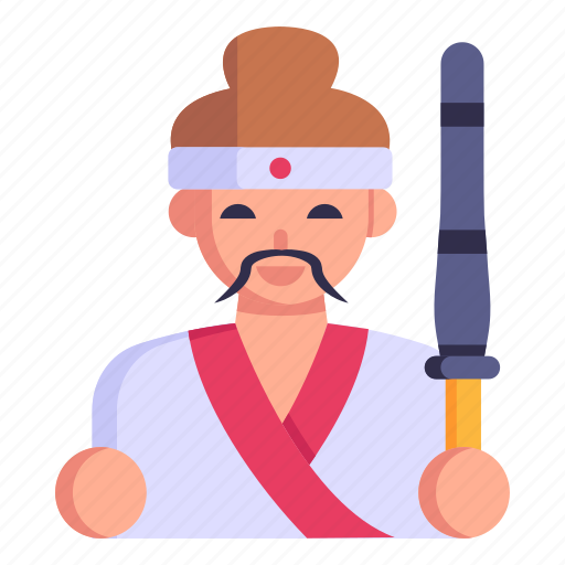 Cultural man, japanese man, japanese person, japanese fighter, fighter icon - Download on Iconfinder
