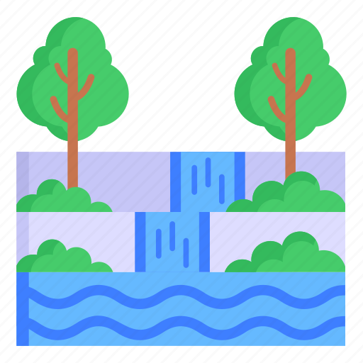 Cascade, waterfall, fall, nature, landscape icon - Download on Iconfinder