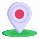 navigation, pin pointer, japan location, map pin, country location