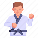 karate, martial arts, fighter, judo, person