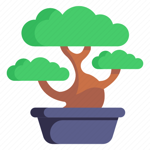 Potted plant, japanese plant, bonsai plant, plant vase, gardening icon - Download on Iconfinder