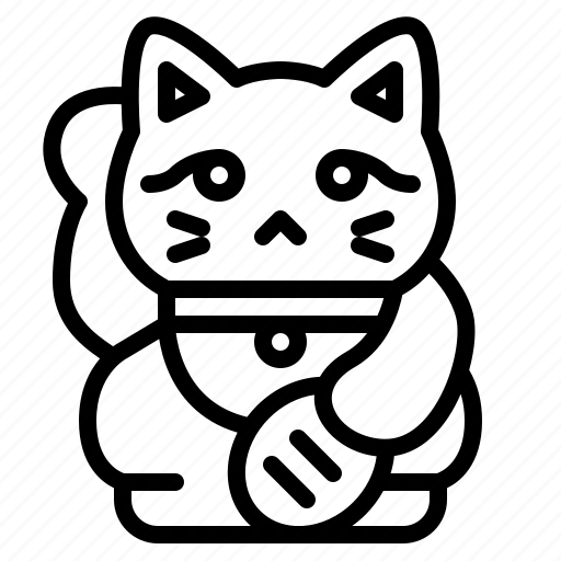 Maneki, neko, cat, believe, japanese, japan icon - Download on Iconfinder