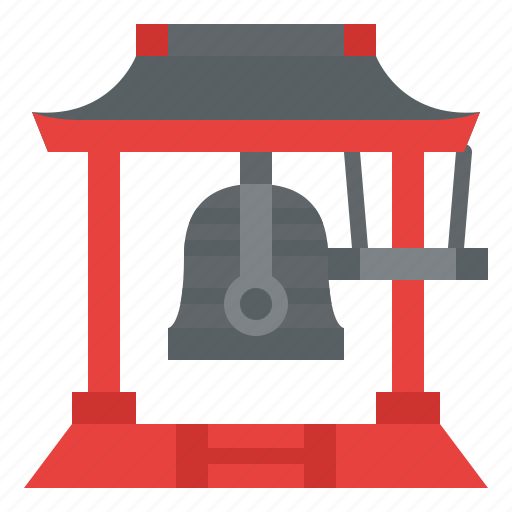 Temple, bell, bonsho, buddhist, hanging, japanese, japan icon - Download on Iconfinder