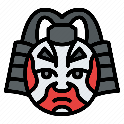 Kabuki, mask, face, culture, japanese, japan icon - Download on Iconfinder