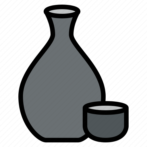 Sake, alcoholic, beverage, drink, japanese, japan icon - Download on Iconfinder