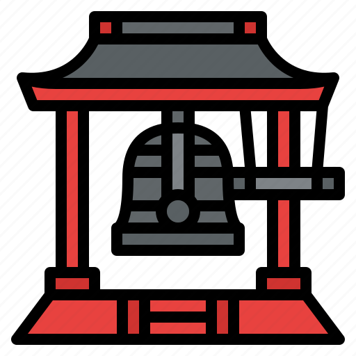 Temple, bell, bonsho, buddhist, hanging, japanese, japan icon - Download on Iconfinder