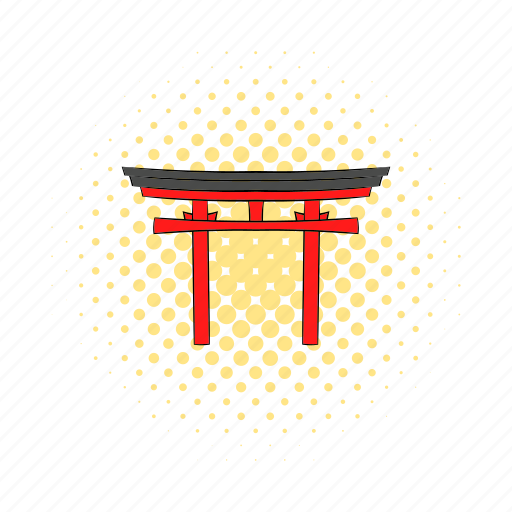 Comics, gate, japan, japanese, landmark, religion, shrine icon - Download on Iconfinder
