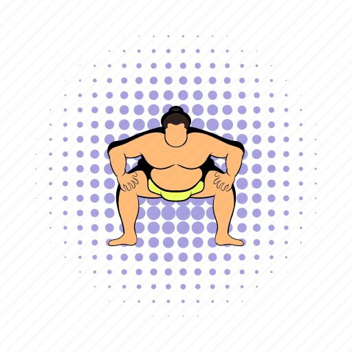 Comics, fat, japanese, power, sport, sumo, wrestler icon - Download on Iconfinder